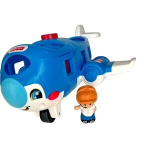 Fisher Price Little People Travel Jet  Airplane Musical Talking 2016 w/Figure